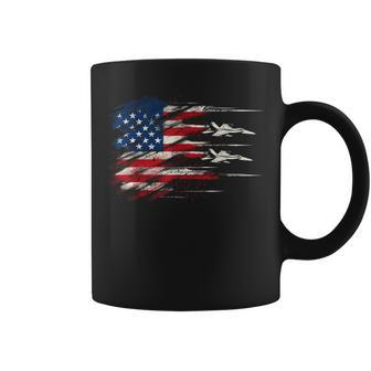 Usa Flag Fighter Jets 4Th Of July Patriotic Coffee Mug - Monsterry