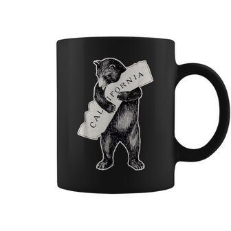 Usa I Love California Art-Retro Vintage Cali Bear Hug Coffee Mug - Monsterry