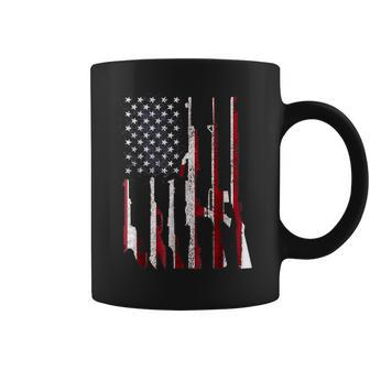 Usa Pride Flag Gun 4Th Of July American Coffee Mug | Crazezy CA