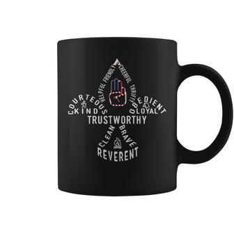Usa Scouting American Flag Scouting Law Coffee Mug - Monsterry