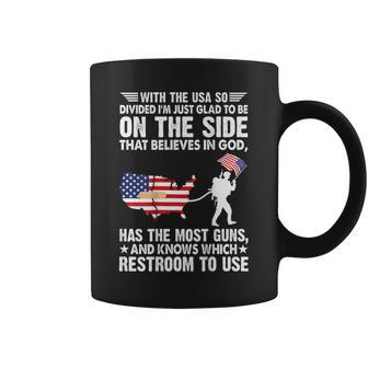 With The Usa So Divide I'm Just Glad To Be On The Side -Back Coffee Mug - Thegiftio UK
