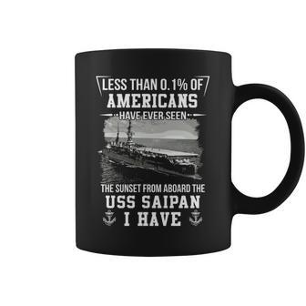 Uss Saipan Cvl 48 Sunset Coffee Mug | Mazezy