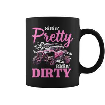 Utv Girls Sittin Pretty And Ridin-Dirty Sxs Coffee Mug - Seseable
