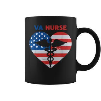 Va Nurse Nursing Staff Usa Flag Vet Nursing Coffee Mug - Monsterry DE