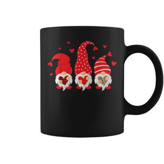 Valentine Gnomes Holding Heart Leopard Happy Valentine Girls Coffee Mug - Monsterry UK