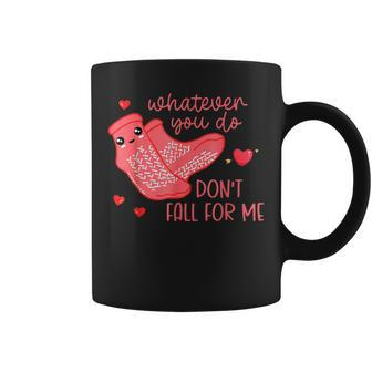 Valentine Whatever You Do Don't Fall For Me Rn Pct Cna Nurse Coffee Mug | Seseable CA