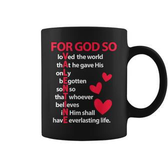 Valentine's Day For God So Loved The World Valentine Coffee Mug - Monsterry