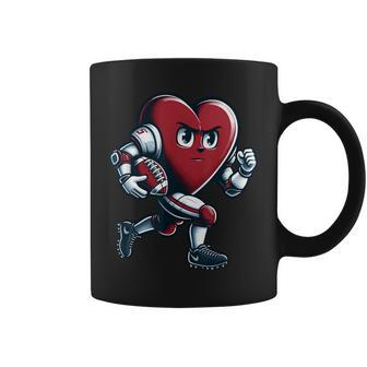 Valentine's Day Heart Football Player Team Sports Coffee Mug | Mazezy