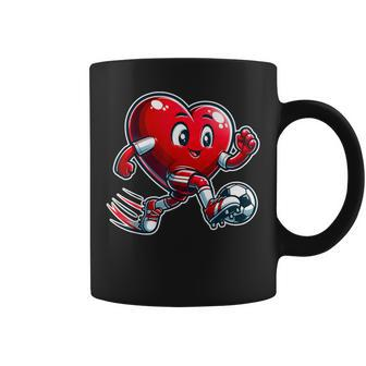 Valentine's Day Soccer Player Heart Cute Sports Coffee Mug | Mazezy