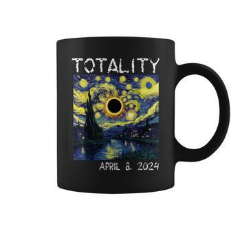 Van Gogh Starry Night Solar Eclipse 2024 Totality April 8 Coffee Mug | Mazezy