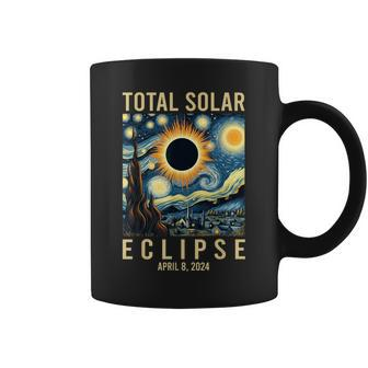 Van Gogh Starry Night Total Solar Eclipse April 8 2024 Coffee Mug | Mazezy