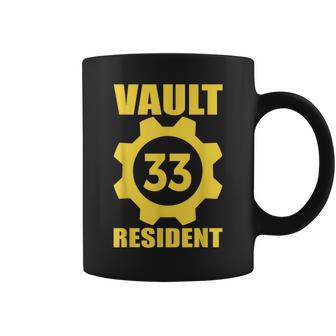 Vault 33 Resident Yellow Blue Coffee Mug - Monsterry