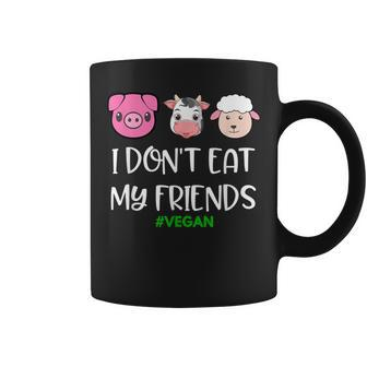 Vegan Lover T I Don't Eat My Friends Animal Coffee Mug - Monsterry AU