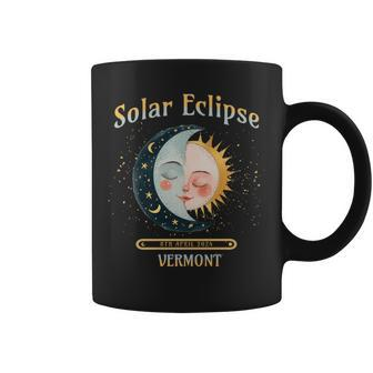 Vermont Total Solar Eclipse 2024 Totality Souvenir Retro Coffee Mug - Thegiftio UK
