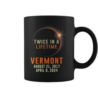 Vermont Total Solar Eclipse 2024 Twice In A Lifetime Coffee Mug - Monsterry AU