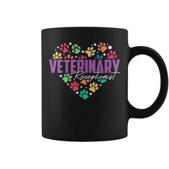 Vet Receptionist Appreciation Heart Veterinary Receptionist Coffee Mug - Thegiftio UK