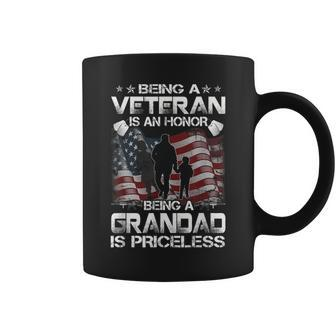 Being A Veteran Is An Honor Being A Grandad Is Priceless Coffee Mug - Monsterry