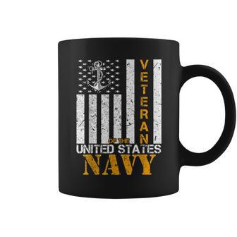 Veteran Of The United States Navy American Flag Coffee Mug - Monsterry CA