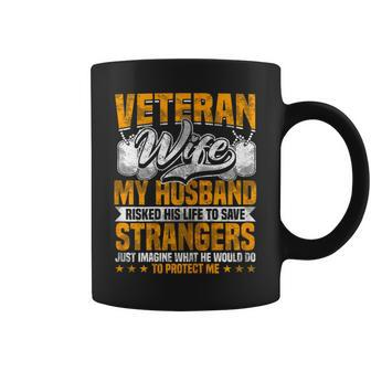 Veteran Woman Army Husband Soldier Saying Cool Military Coffee Mug - Monsterry DE