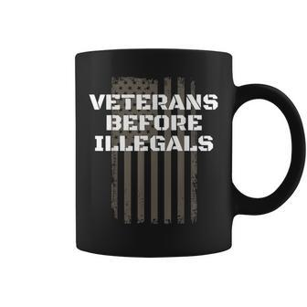 Veterans Before Illegals Proud American Pro Veteran Coffee Mug - Monsterry AU