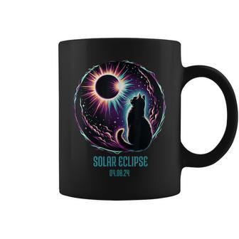 View Totality April 8 2024 Astronomy Cat Lover Solar Eclipse Coffee Mug - Monsterry DE