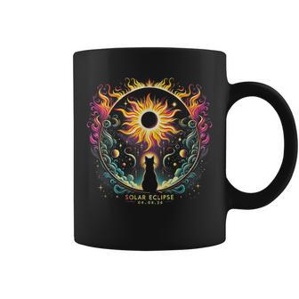View Totality April 8 2024 Solar Eclipse Cat Lover Astronomy Coffee Mug | Mazezy UK