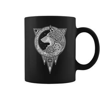 Viking Fenrir Symbol Monstrous Wolf Norse Mythology Coffee Mug - Seseable