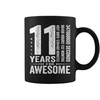 Vintage 11Th Birthday 132 Months 11 Years Old Being Awesome Coffee Mug | Mazezy