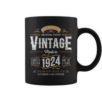 Vintage 1924 100Th Birthday Decoration 100 Year Old Men Coffee Mug - Monsterry UK