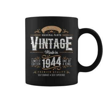 Vintage 1944 80Th Birthday Decoration 80 Year Old Men Coffee Mug - Seseable