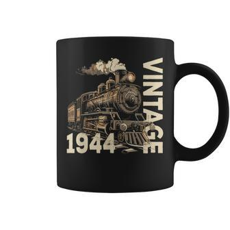 Vintage 1944 Steampunk Steam Train Locomotive 80Th Birthday Coffee Mug - Monsterry AU