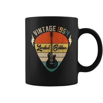 Vintage 1954 Born In 1954 70Th Birthday Retro Guitar Lover Coffee Mug - Monsterry DE