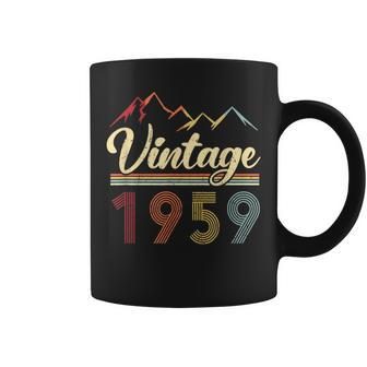 Vintage 1959 Retro Mountains 64Th Birthday Coffee Mug - Monsterry AU