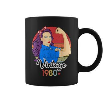 Vintage 1980 Sunset 41St Birthday Her 41 Year Old Bday Coffee Mug - Monsterry