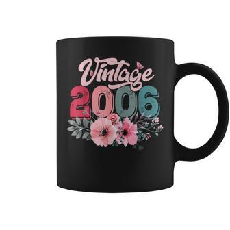 Vintage 2006 17Th Birthday Made In 2006 Floral 17 Year Old Coffee Mug - Monsterry