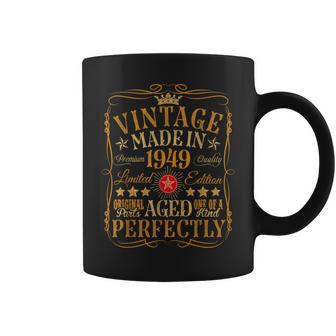 Vintage 75Th Birthday Decorations Vintage 1949 75 Birthday Coffee Mug - Monsterry UK