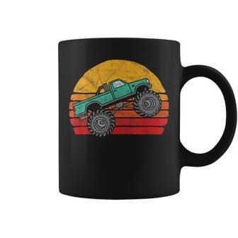 Vintage 80S Monster Truck Cool Retro Sun Coffee Mug - Monsterry