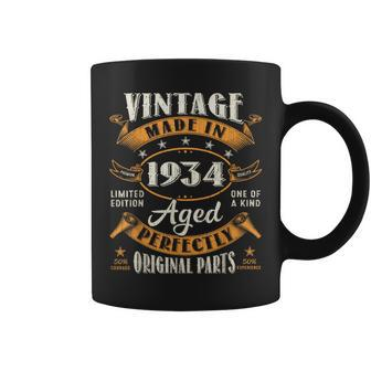 Vintage 90Th Birthday Decorations 1934 90 Birthday Coffee Mug - Seseable