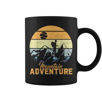 Vintage Adventure Awaits Explore The Mountains Camping Coffee Mug - Monsterry AU