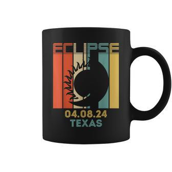 Vintage America Total Solar Eclipse 040824 Texas 2024 Coffee Mug - Thegiftio UK