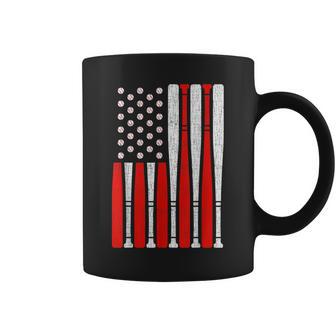 Vintage American Flag Baseball Dad Men Boy Kids 4Th Of July Coffee Mug - Monsterry CA