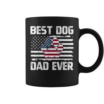 Vintage American Flag Father's Day Papa 4Th Of July Dog Dad Coffee Mug - Thegiftio UK