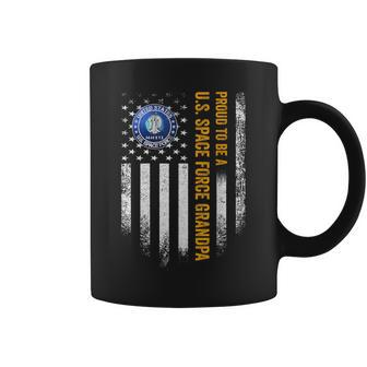 Vintage American Flag Proud Us To Be A Space Force Grandpa Coffee Mug - Monsterry AU