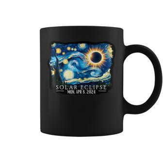Vintage American Totality Starry Night Eclipse Solar 2024 Coffee Mug | Mazezy