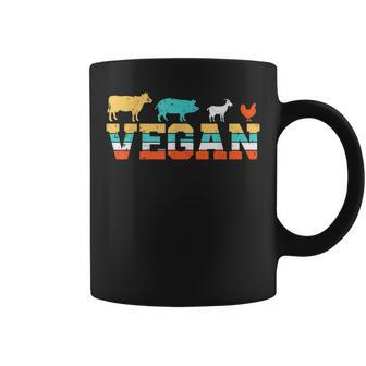 Vintage Animals Logo Vegan Coffee Mug - Monsterry