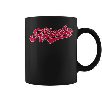 Vintage Atlanta Baseball Script Atl Game Day Brave Coffee Mug | Crazezy