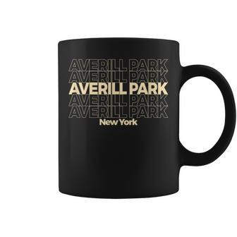 Vintage Averill Park New York Repeating Text Coffee Mug - Monsterry
