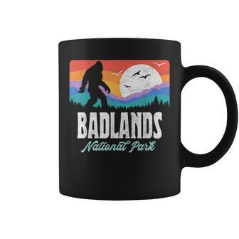 Vintage Badlands National Park Bigfoot Dakota Mountains Coffee Mug - Monsterry