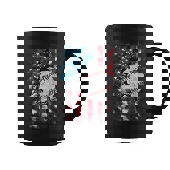 Vintage Baseball 4Th Of July Usa American Flag Boys Coffee Mug | Mazezy