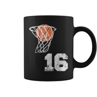 Vintage Basketball Jersey Number 16 Player Number Coffee Mug - Monsterry DE